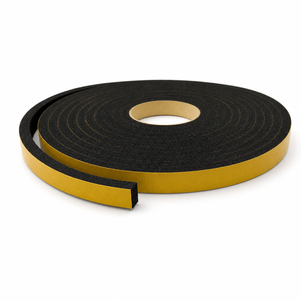 Self-Adhesive Sponge Weatherstrip Tape 12mm x 6mm – 6m Roll