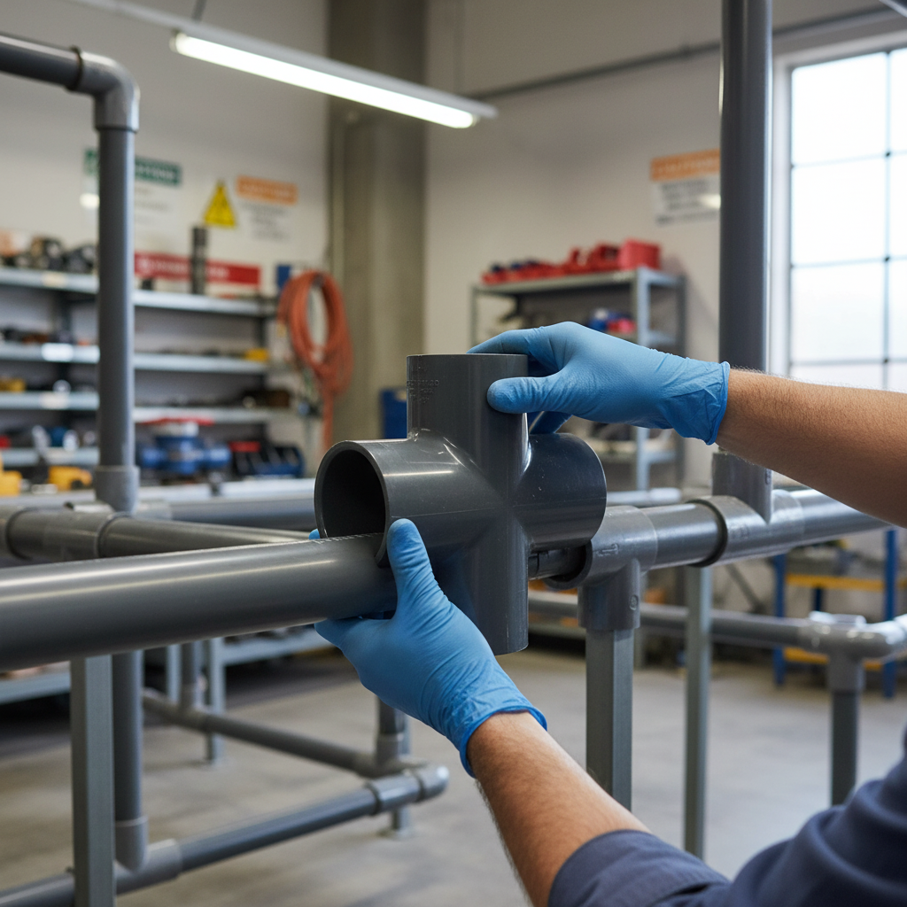 Premium PVCu Cross Plain Metric Fitting - Lightweight, Corrosion Resistant with Excellent Temperature Range