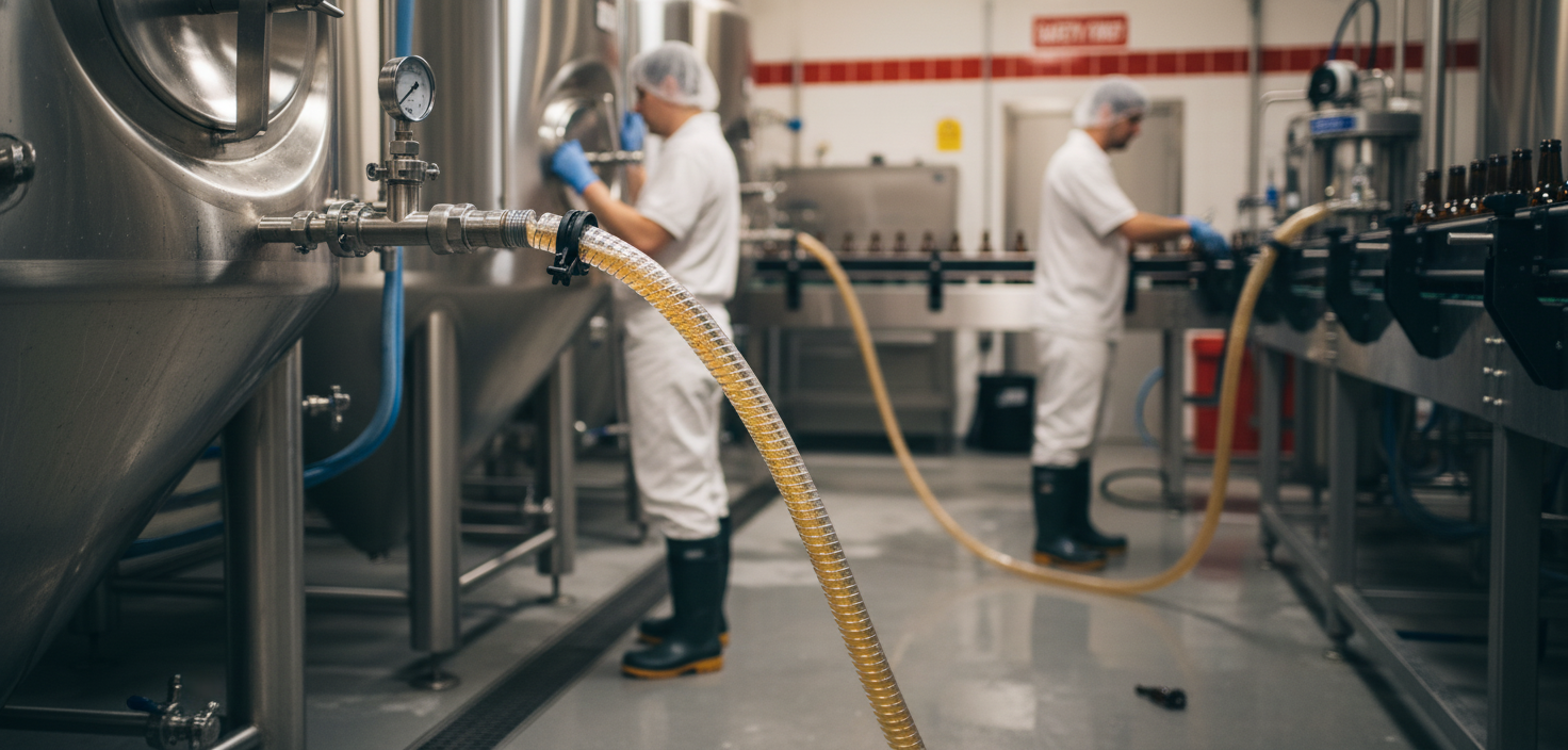 Premium PVC Hose with Galvanized Steel Spiral for Liquids and Air Delivery, Suitable for Food Contact - Flexible, Crush Resistant, and Durable