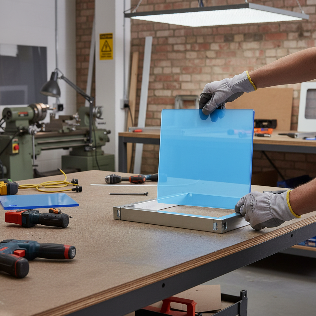 Premium Fluorescent Acrylic Sheet in Neptune Blue - Durable, High-Performance Material with Excellent Surface Hardness