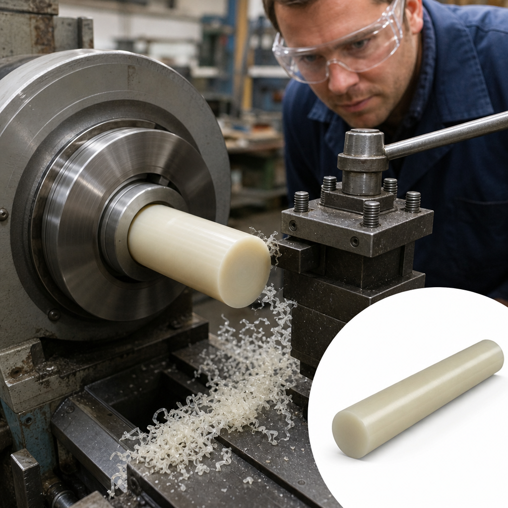 Nylon 6.6 Natural Rod for Engineering Applications 4mm to 70mm diameter