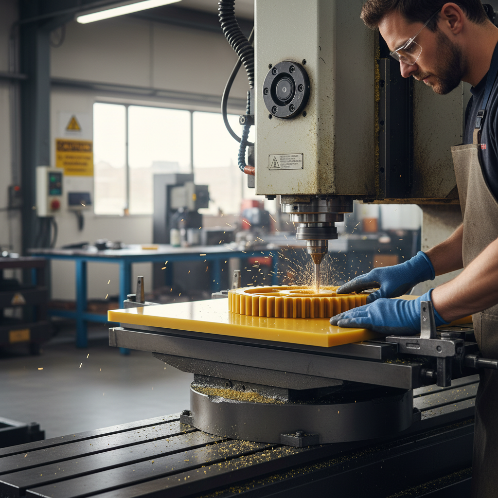 Premium Nylon 6 Oil Filled Yellow Sheet - High Wear Resistance and Self-Lubricating for Mechanical Engineering Applications
