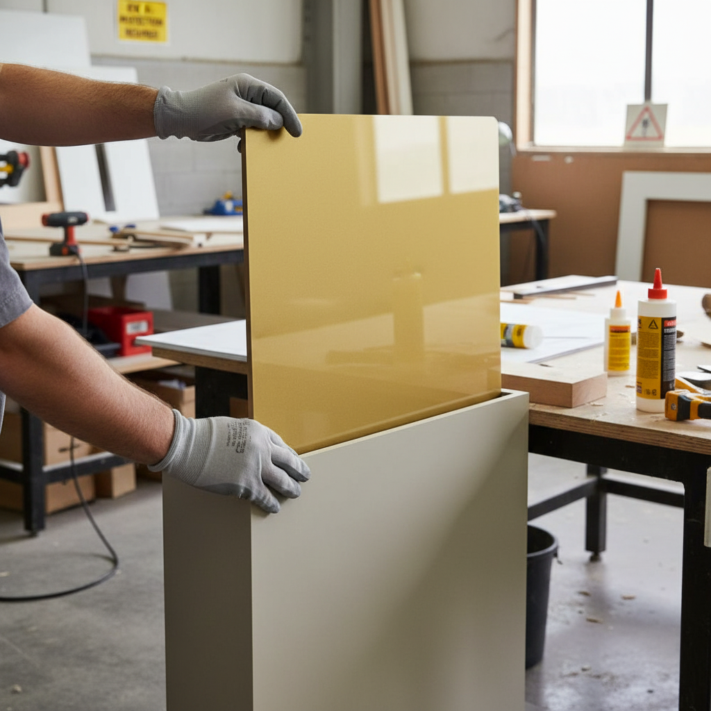 Premium Glossy Gold Metallic Acrylic Sheet - Durable and Versatile for Interior Design and Signage Applications