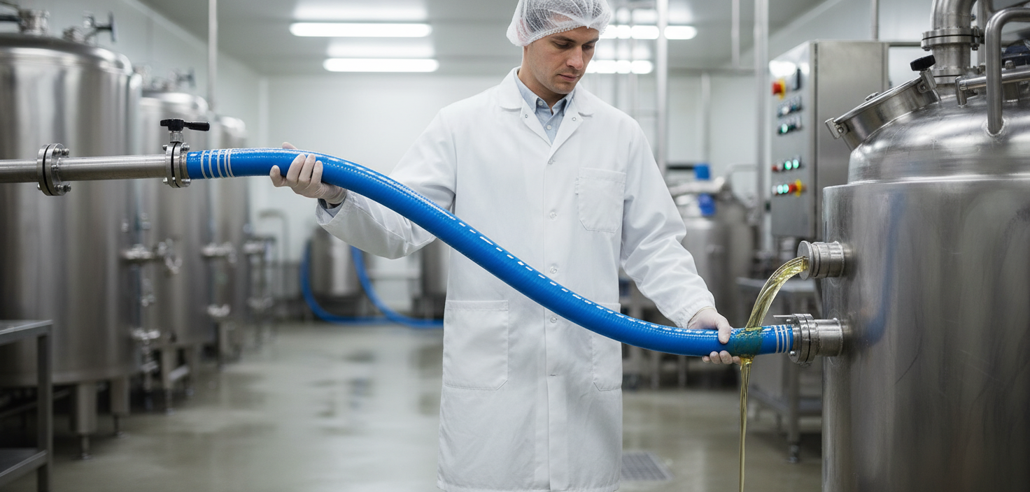 Premium Multilayer Thermoplastic Rubber Hose for Milk Suction and Delivery with Steel Spiral Reinforcement and Excellent Flexibility