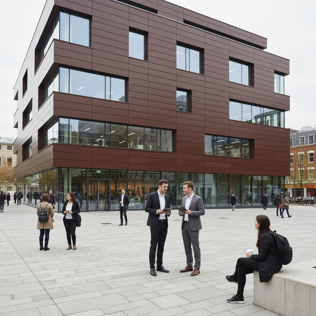 Premium Aluminium Composite Panel - Chocolate 8011 Color, Durable and UV Resistant for Signage and Exhibitions