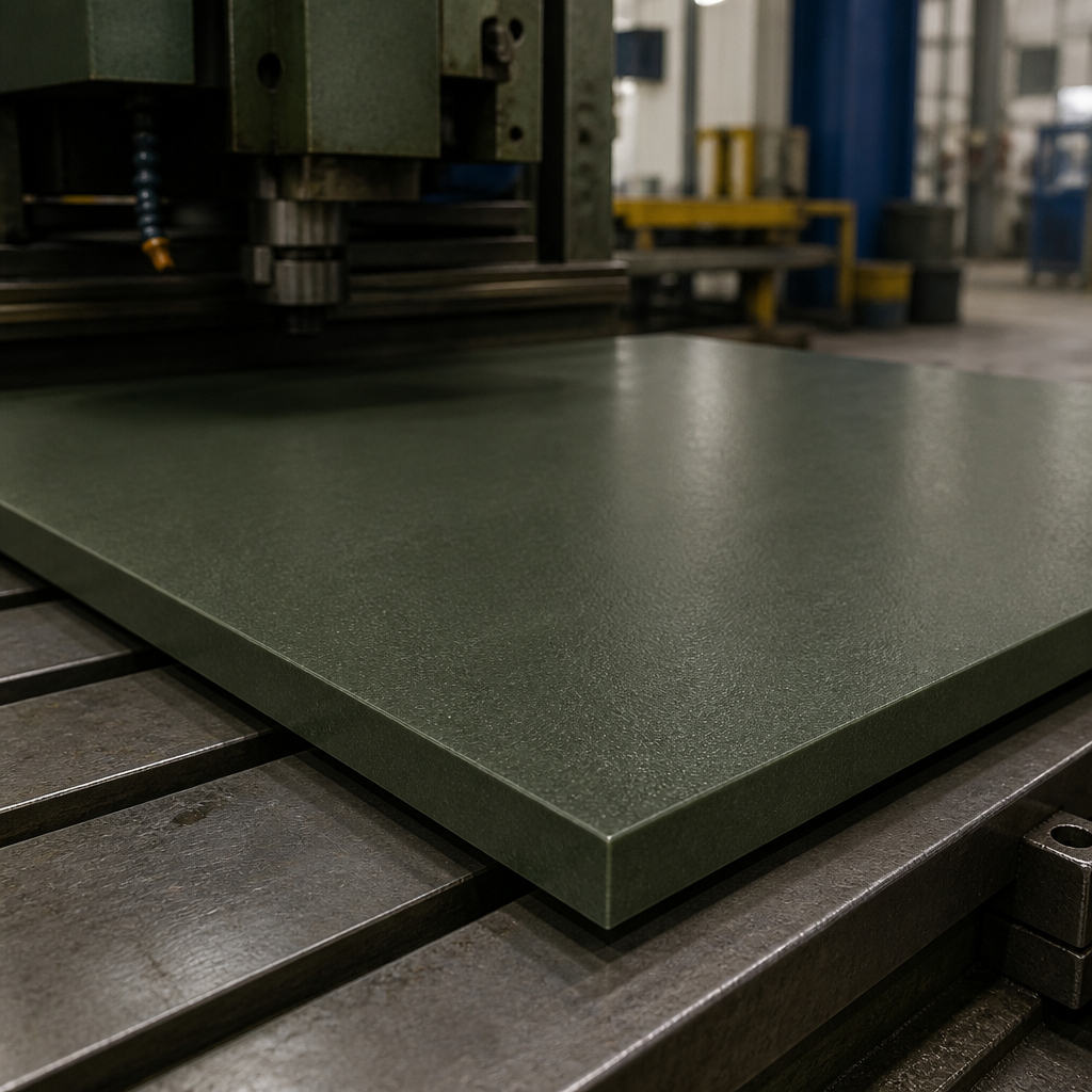 Cast Polyamide 6 Oil-Filled Sheet in Green for Industrial Applications 40mm to 60mm thick
