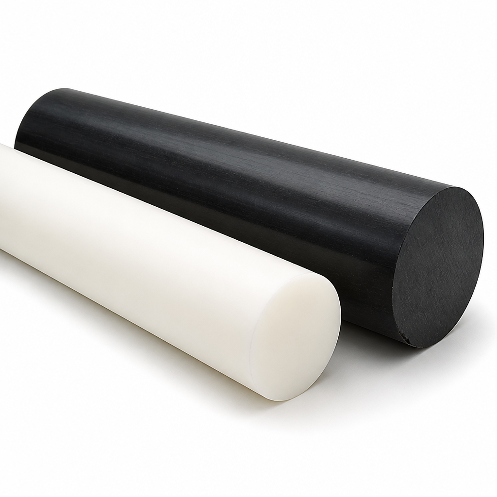 Acetal Copolymer White / Black Rod 40mm to 100mm dia for Gears, bearings & bushes