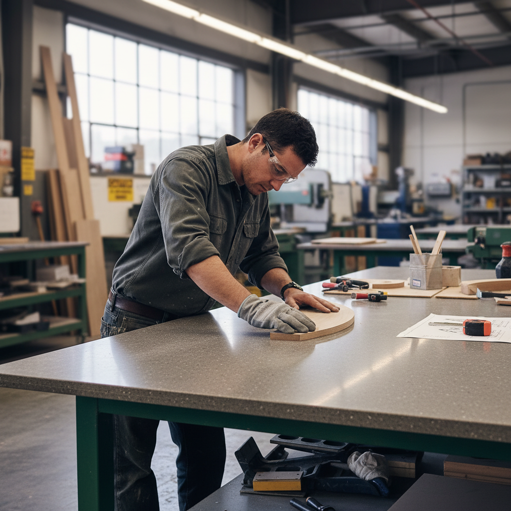 Premium Solid Surface Material - Weathered Concrete, Durable and Hygienic for Versatile Applications