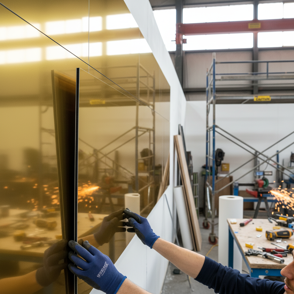 Premium Aluminium Composite Panels - Mirror Gold Finish, Lightweight, High Gloss with Excellent Print Surface for Signage and Displays