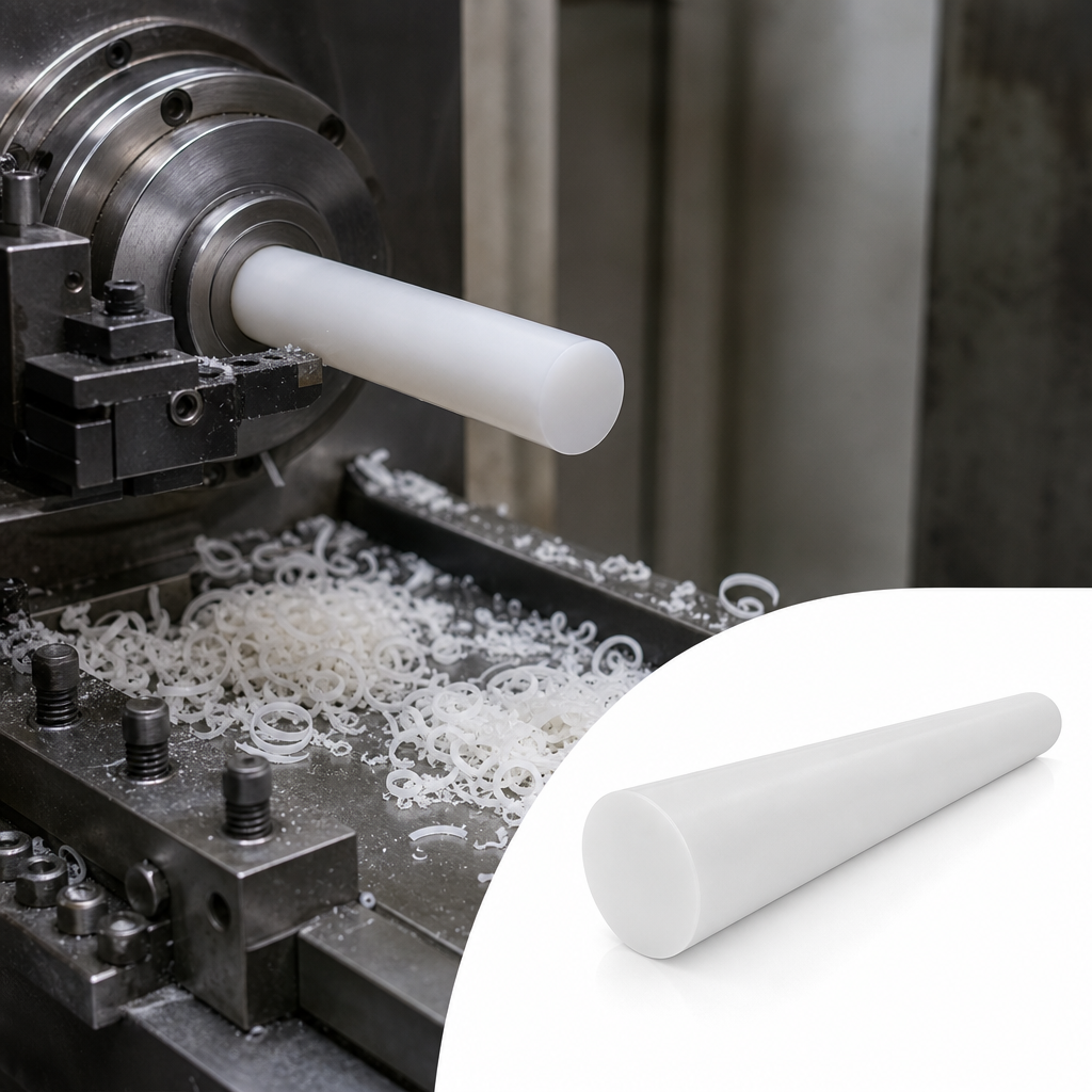 Acetal Natural Rod for Food Applications (Various Sizes) 5mm to 80mm diameter