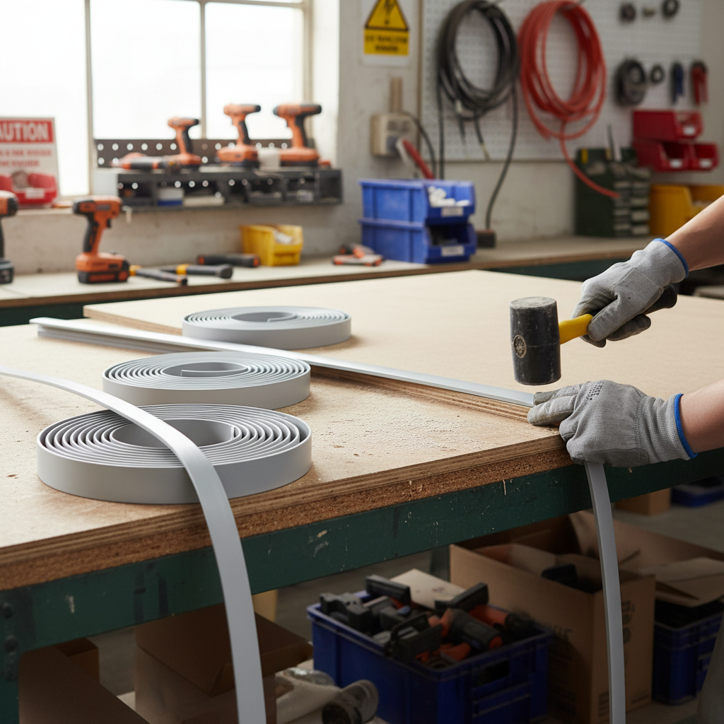 Premium Flexible Convex Top T Barb Sections for Edging Trim - 25m Coil in White/Black PVC