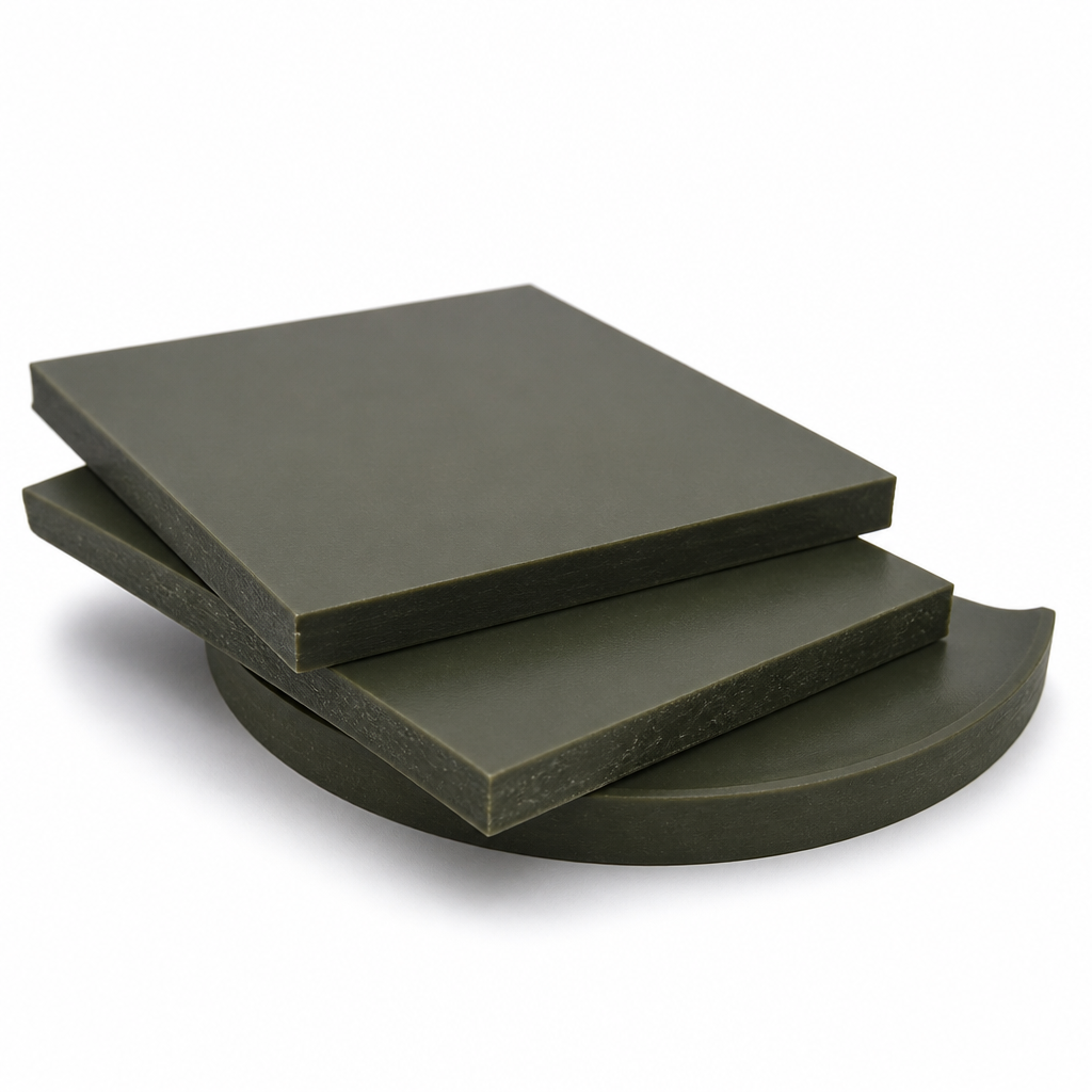 Nylon 6 Khaki-Green Sheet 12mm to 50mm thick for Bushes & bearings