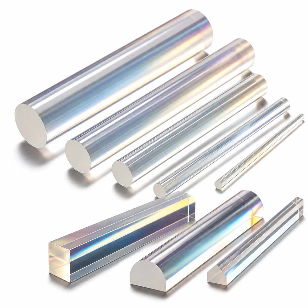 Cast Acrylic Clear Rod 5mm to 35mm dia for Aquarium tanks & light covers