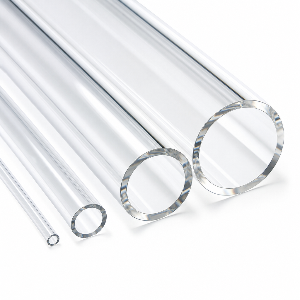 Extruded Clear Acrylic Tube 8mm to 25mm dia for Aquarium tanks & furniture components