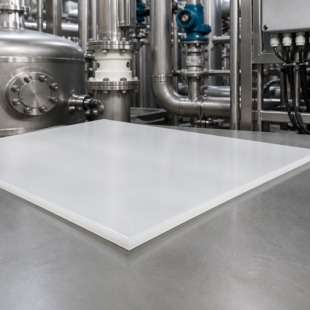 PVDF Natural Sheet for Chemical Processing and Electrical Insulation 1mm to 20mm thick
