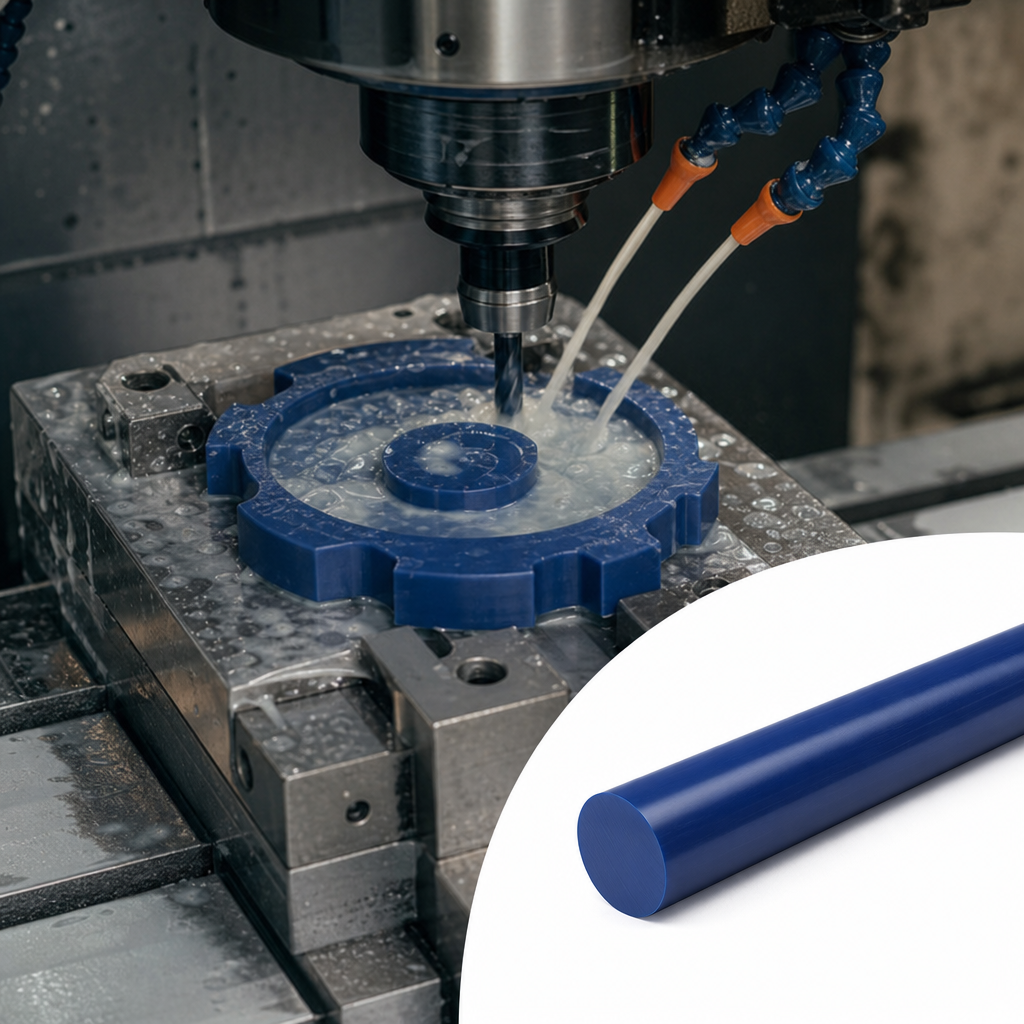Blue Acetal Rod 20mm Diameter for Food Applications (Pack of 1) 20mm to 100mm diameter