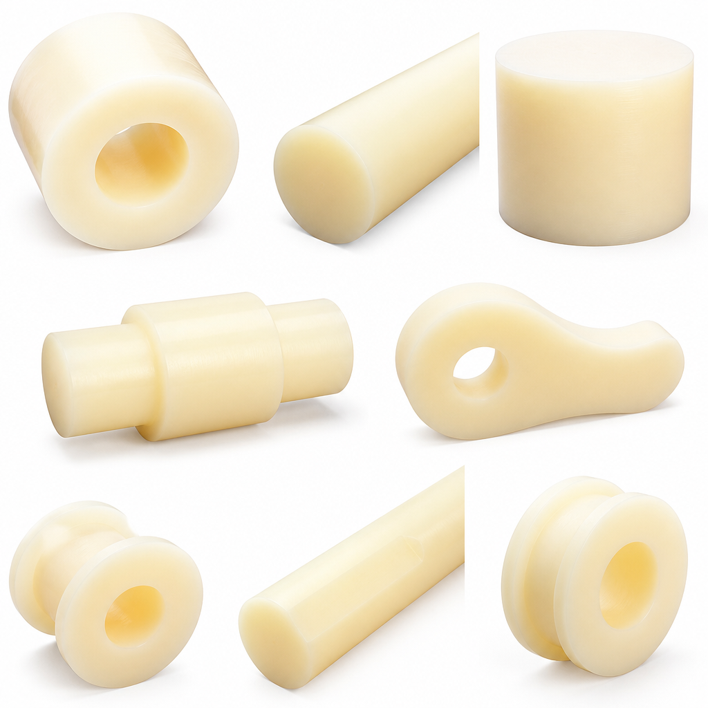 Nylon 66 Natural (cream) Rod 65mm to 200mm dia for Cams & conveyor parts