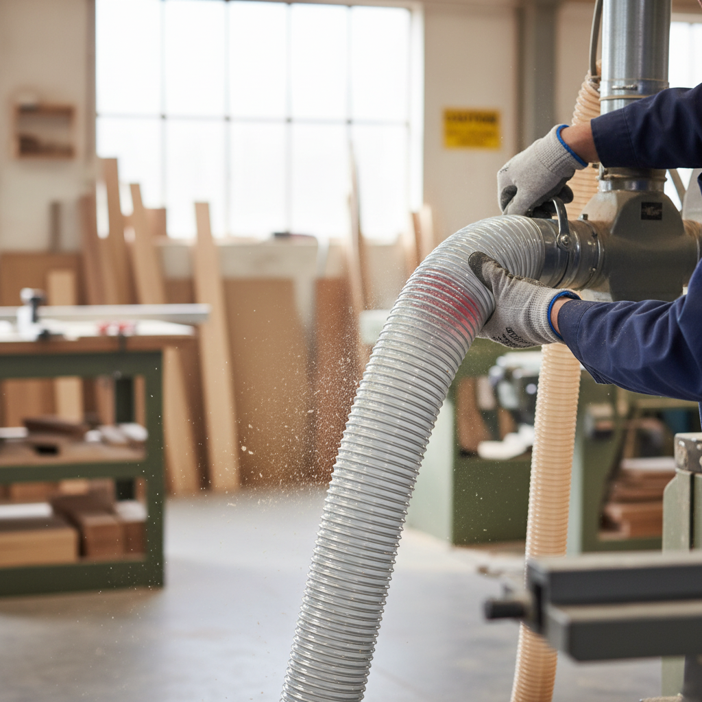 Premium Heavy Duty PU Reinforced Antistatic PVC-P TPU Hose for Abrasive Liquids with Temperature Range -25 to 60°C