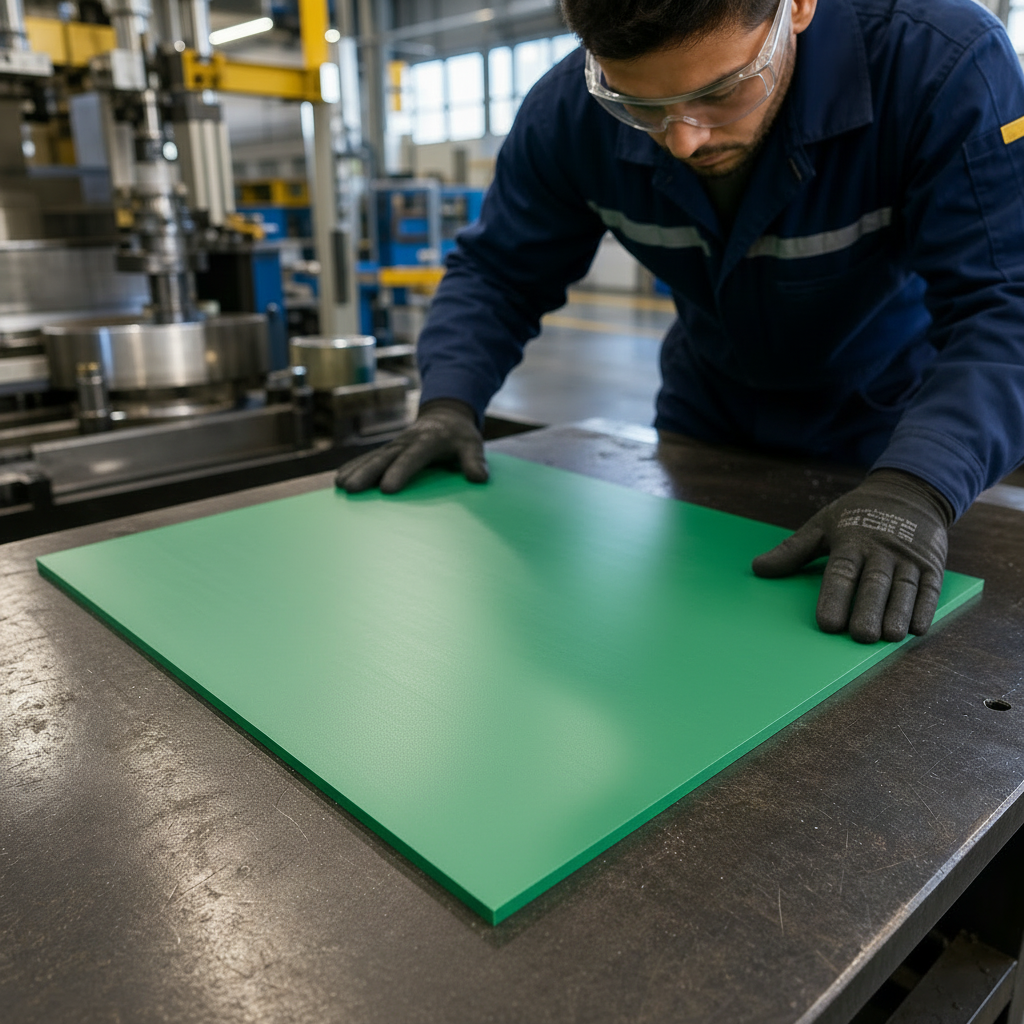 Cast Polyamide 6 Oil-Filled Sheet in Green for Industrial Applications 10mm to 30mm thick