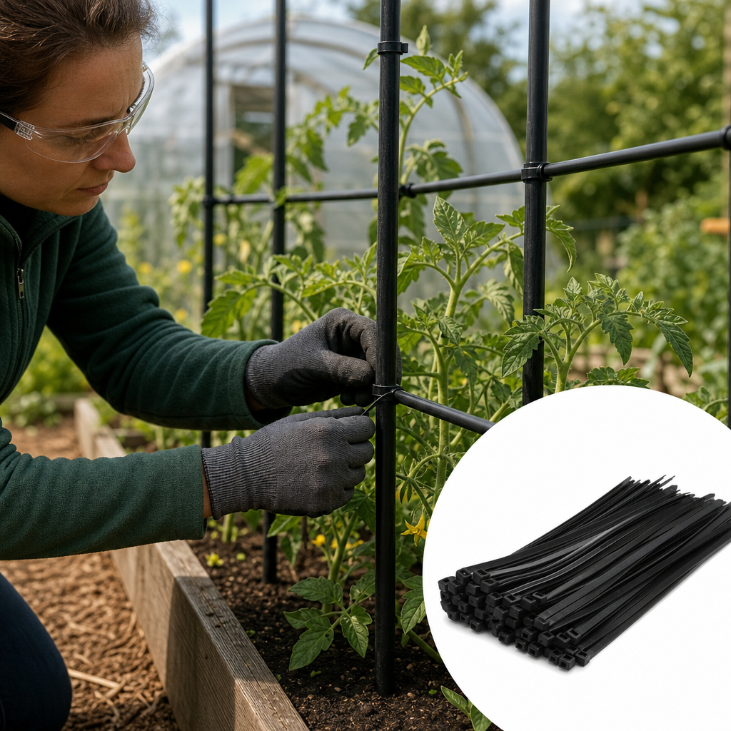 Nylon Black Cable Ties for Outdoor camping & gardening