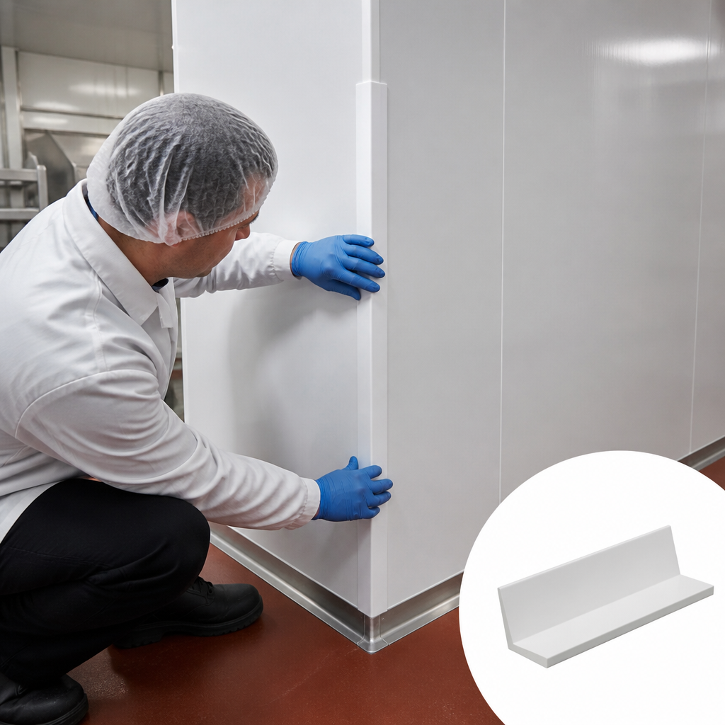 PVC Internal Angle 2" Satin Brilliant White 2440mm for Hygienic Wall Cladding