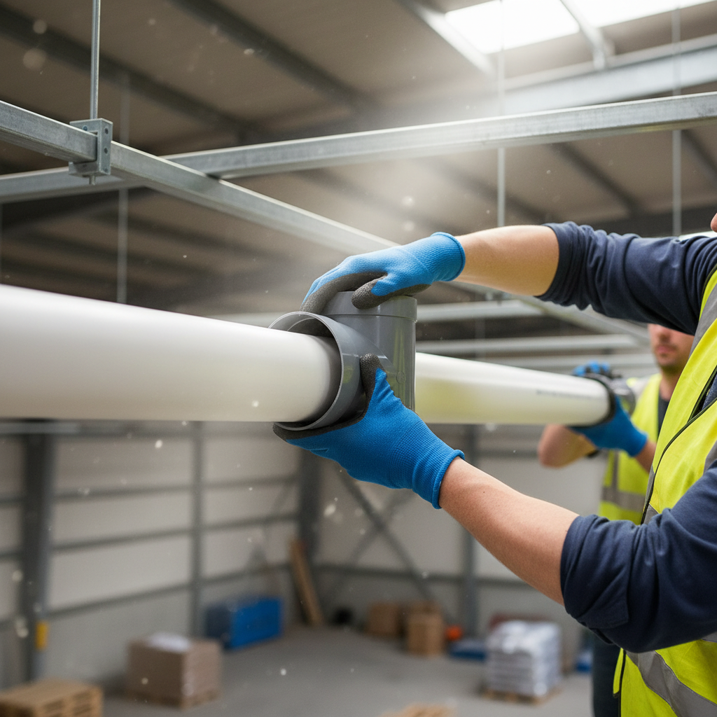 Premium 90° Ventilation T Piece - Versatile PVC Ducting for Industrial and Commercial Applications