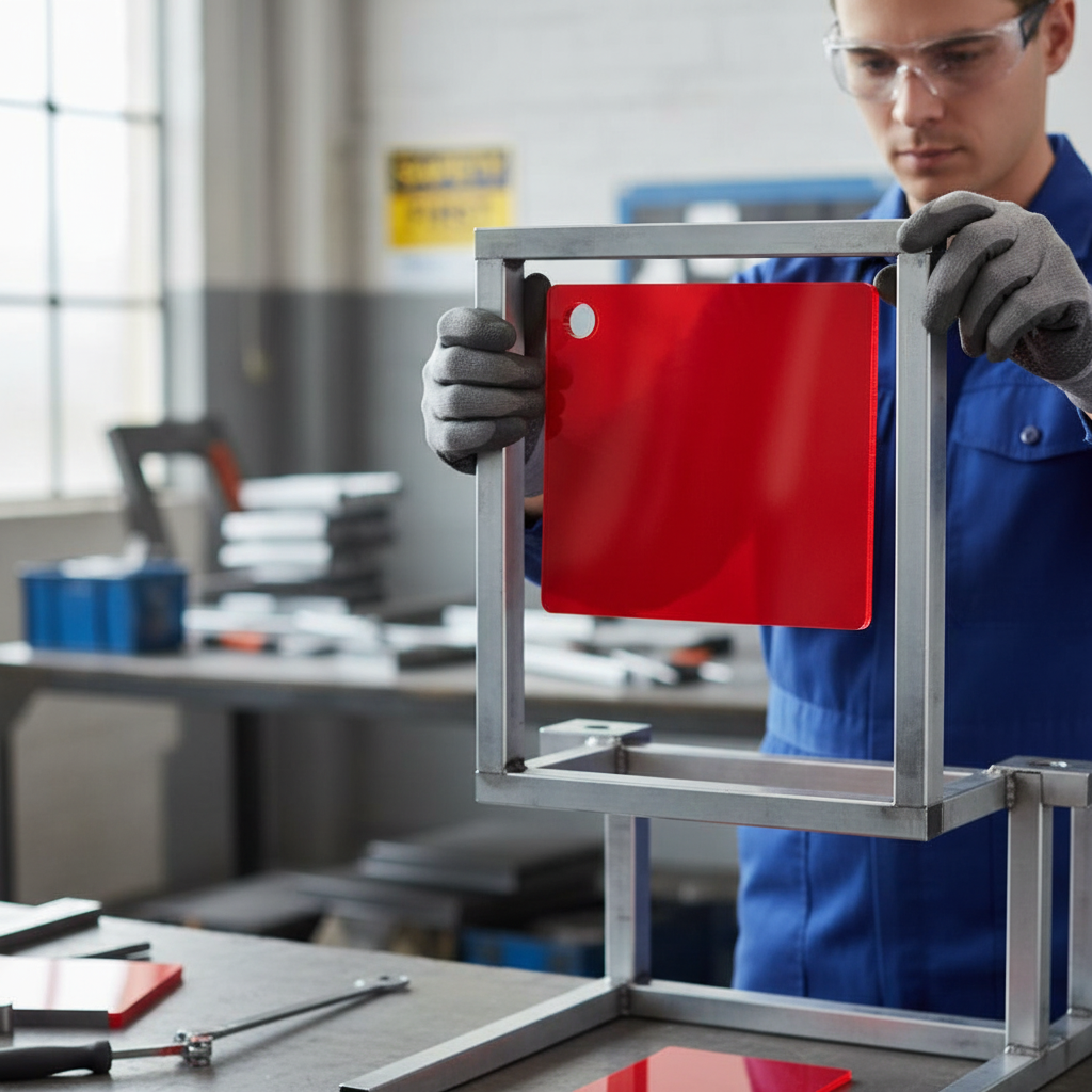 Premium Fluorescent Red Acrylic Sheet with Excellent Durability and Surface Hardness for Interior Design and Signage