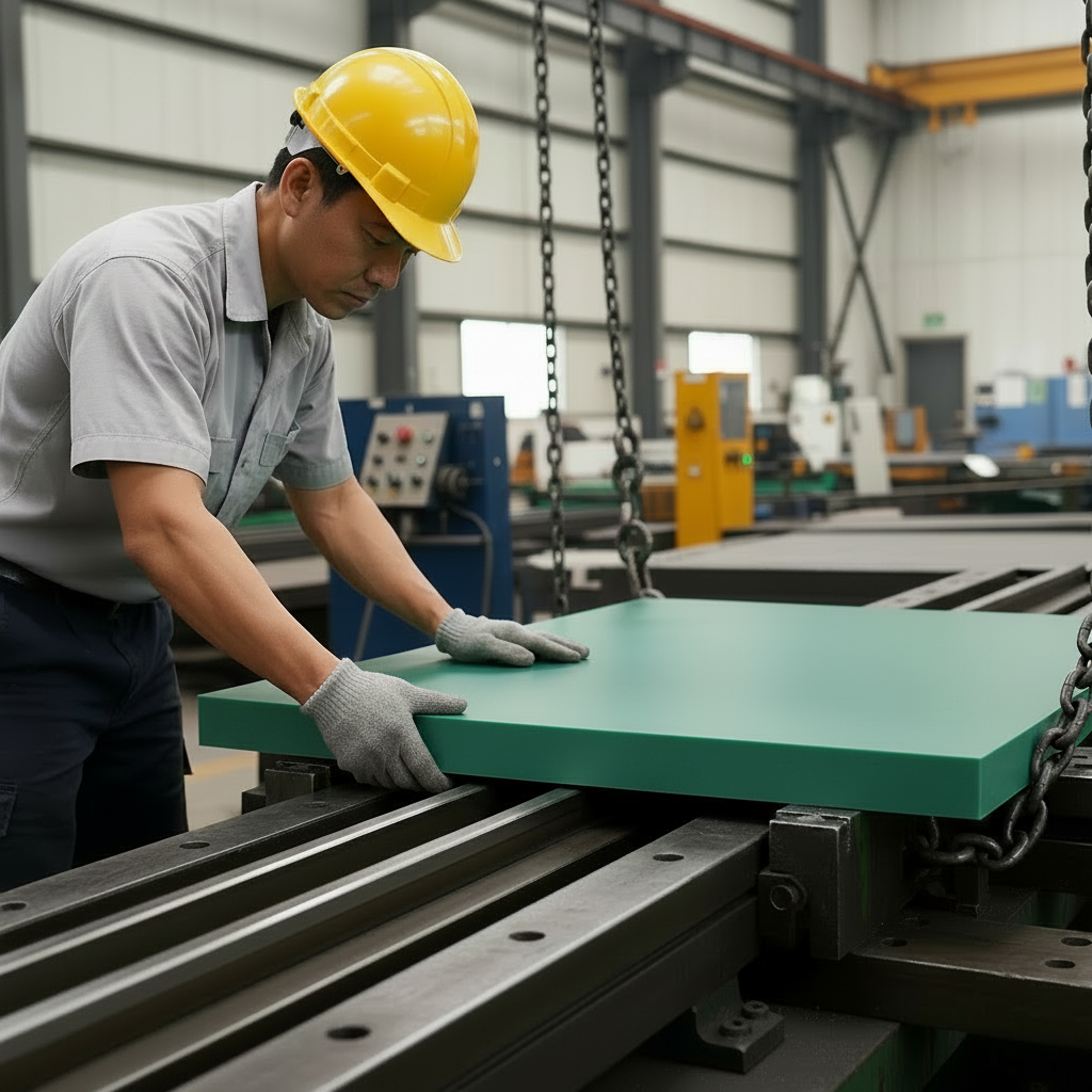 Cast Polyamide 6 Oil-Filled Sheet Green for Industrial Applications 40mm to 60mm thick