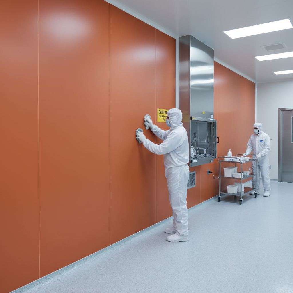 Premium Hygienic Cladding Orange Sheet - Durable PVC Material with High Chemical Resistance and Fire Performance