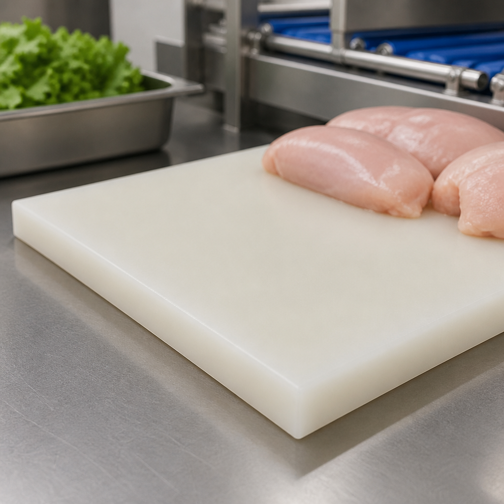 Natural Nylon 6.6 Sheet for Food Compliant Applications 5mm to 25mm thick