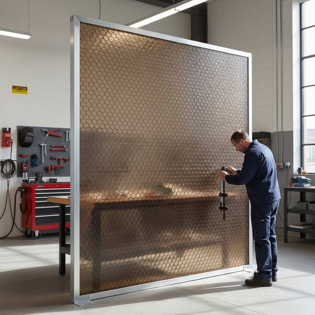 Premium Honeycomb Composite Sheet with Acrylic Top Layers - Light Bronze, Impact Resistant, Lightweight & Rigid for Interior Applications