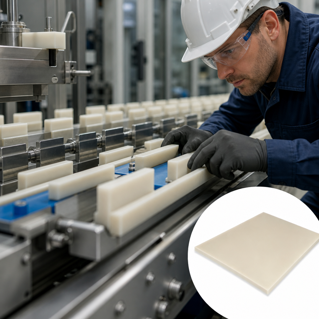 Nylon 6 Natural Sheet 2000mm x 1000mm for Insulators & cams 1mm to 6mm thick