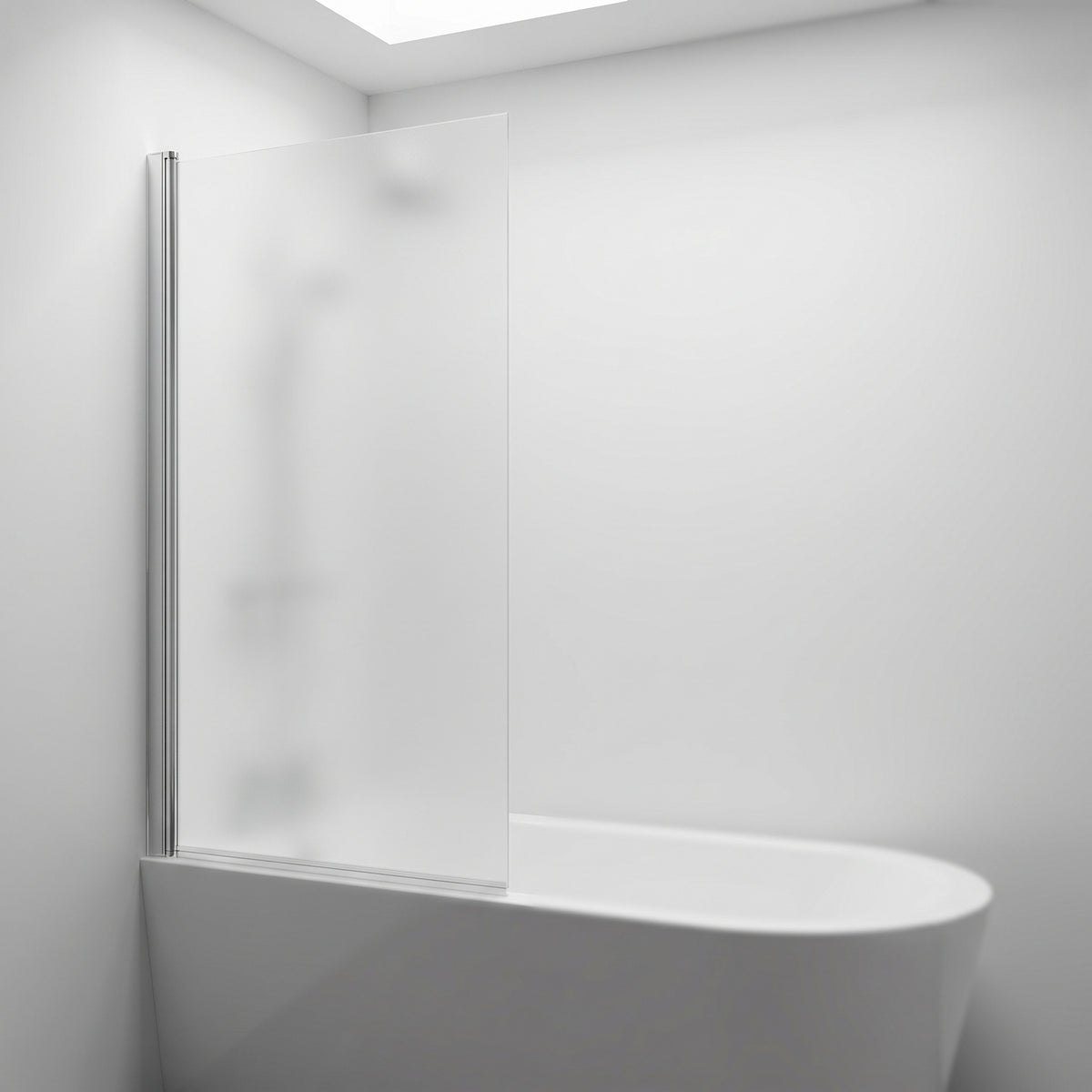 Polar White frosted Perspex acrylic sheet (S2 030) used as a bath screen