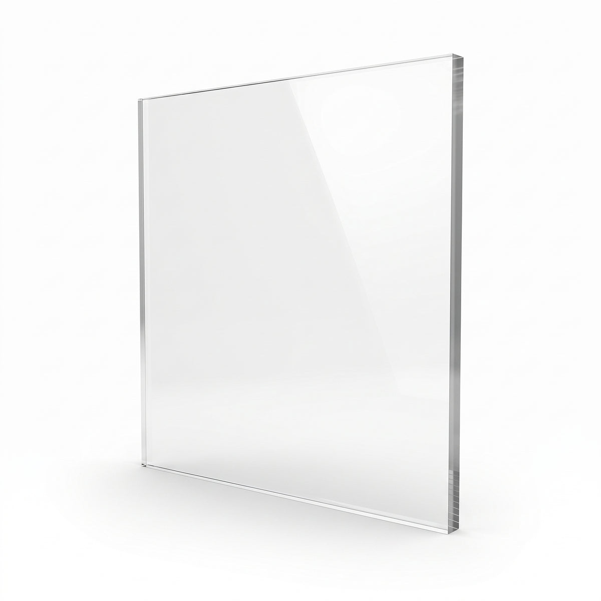 Lexan Margard MR5e clear hard-coated polycarbonate sheet on a white background