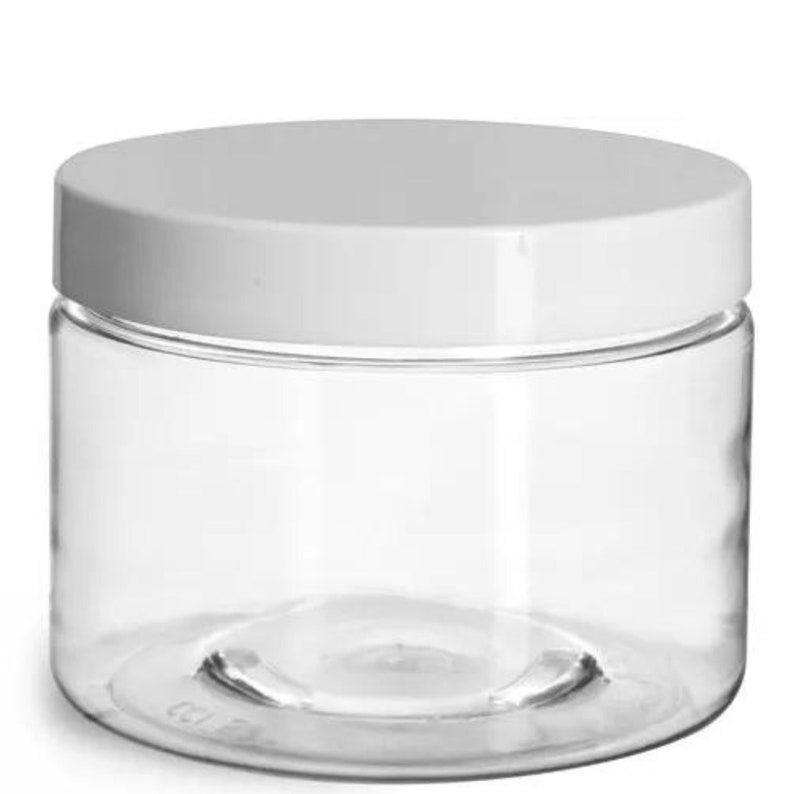 89mm Neck Clear PET Plastic Jar – Durable Shallow Screw Top Design