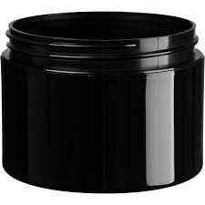 Black PET Plastic Jar with Screw Top Lid – Shallow, BPA-Free, Reusable – Perfect for Creams, Gels, and DIY Projects