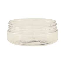 Clear PET Plastic Jar with Screw Top Lid – Shallow Design, 70mm Neck