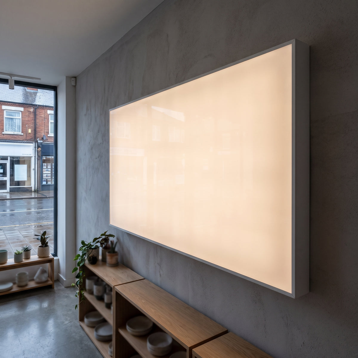 Opal Perspex acrylic sheet used as an evenly lit light box diffuser