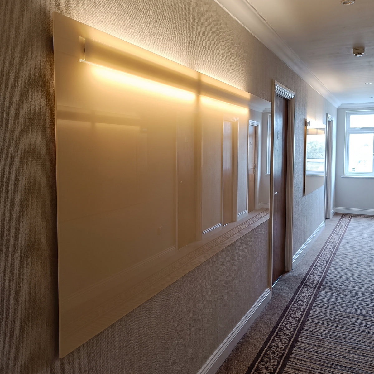 Cream 128 translucent Perspex wall light panel
