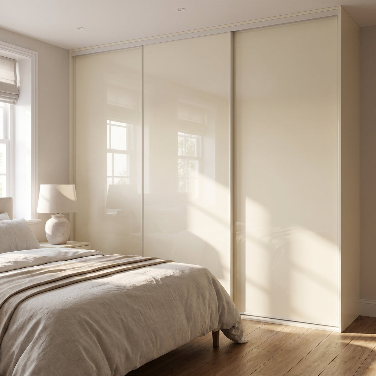 Cream 133 Perspex wardrobe doors
