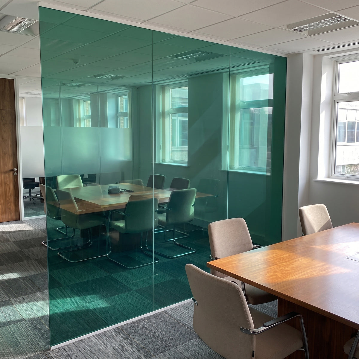 Glass Look Green 6T21 Perspex partition