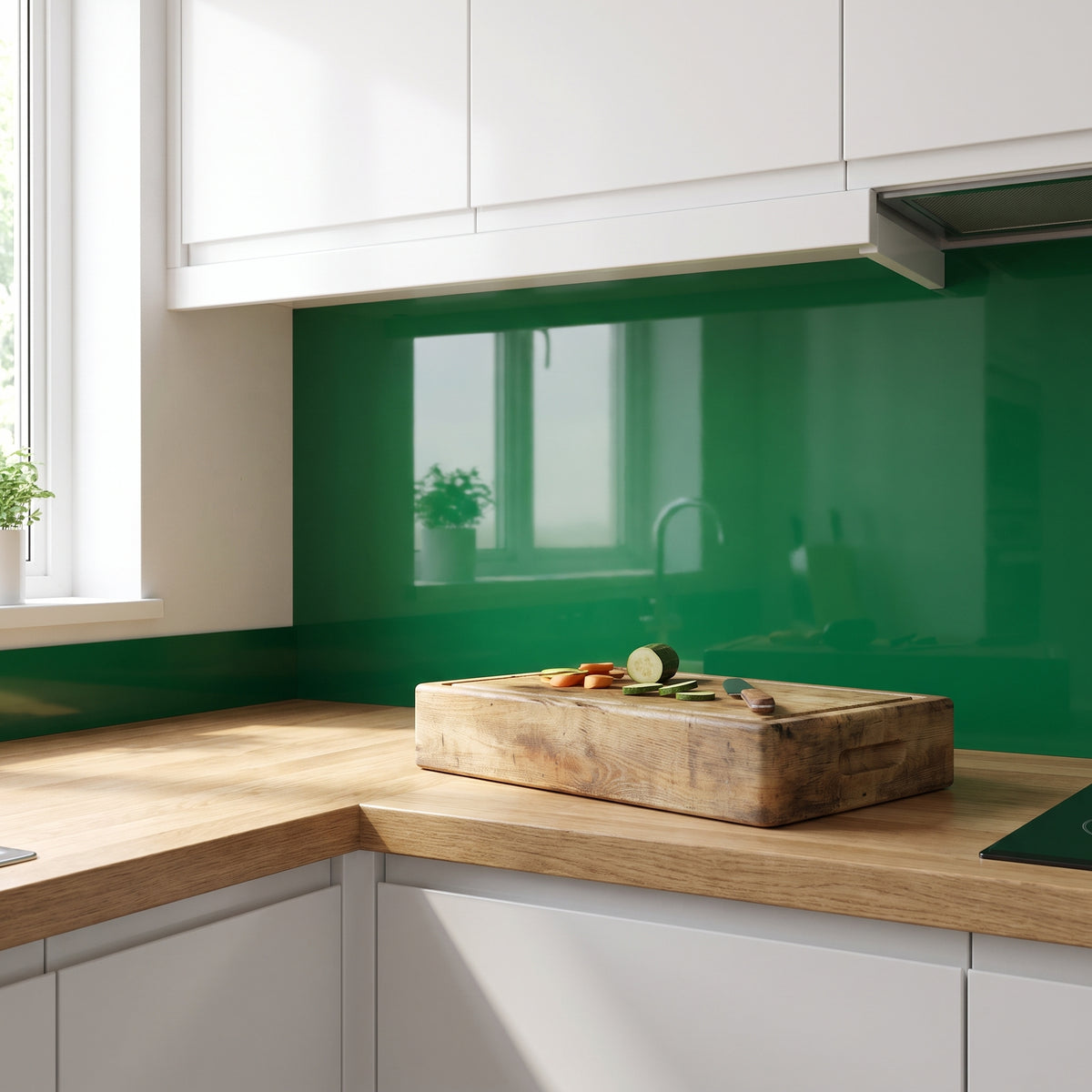 Green 650 Perspex kitchen splashback