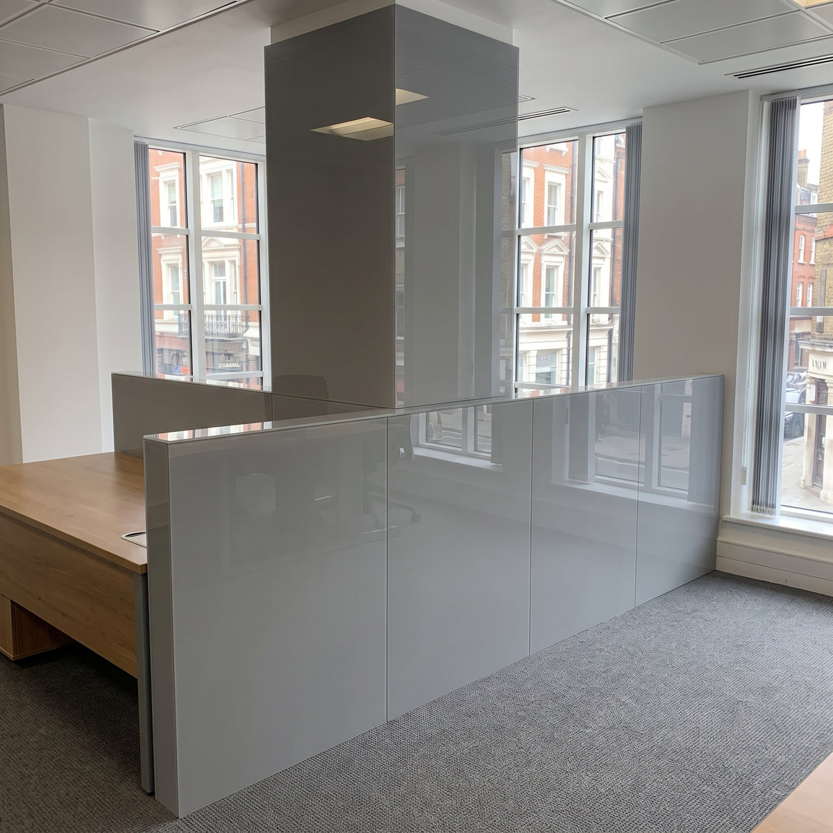 Grey 9981 Perspex office cladding