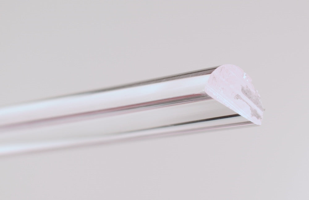 Light Gray Half-Round Clear Acrylic Rod