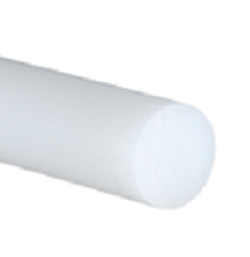 Light Gray Polypropylene Natural Plastic Rod - 10mm To 225mm Dia.
