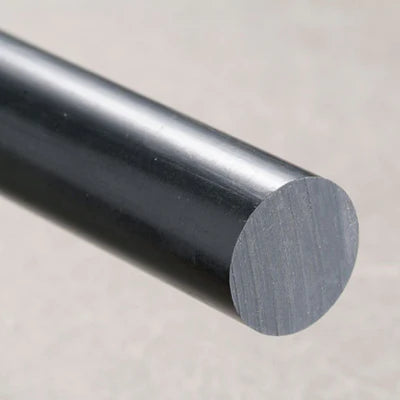 Light Gray HDPE Black Plastic Rod - 10mm To 225mm Dia.