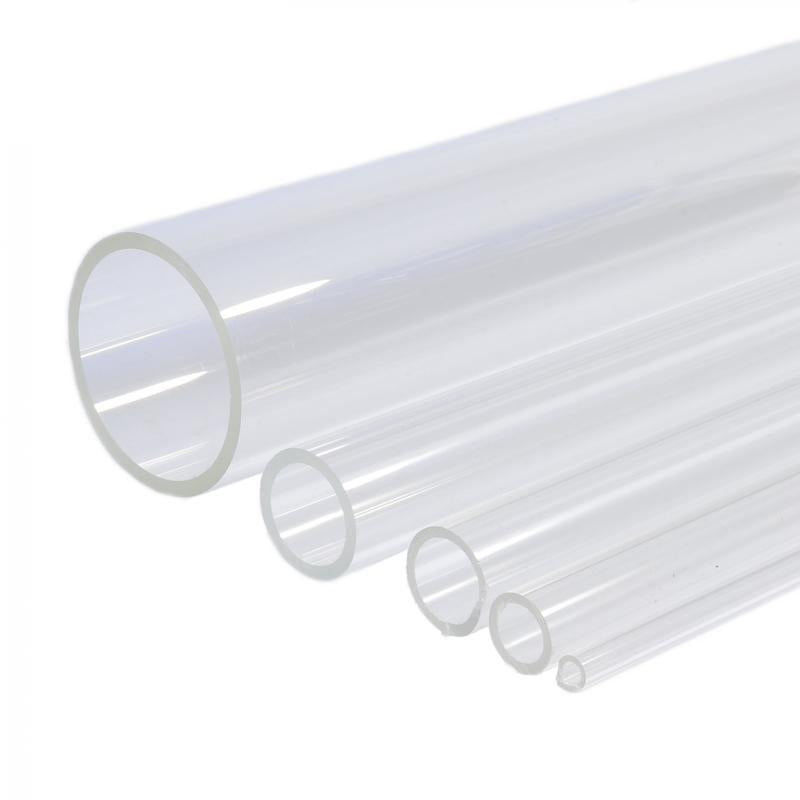 Light Gray Clear Extruded Acrylic Plastic Tube -  45mm OD To 60mm OD