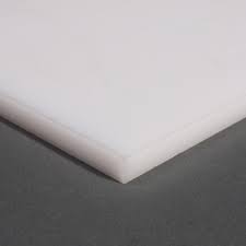 Light Gray Milky White Plastic HDPE - PE300 Sheet - 2000mm x 1000mm